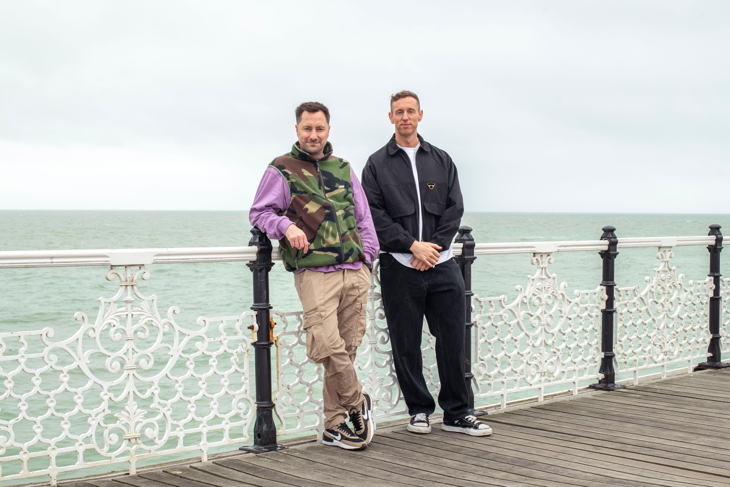 Burger & Beyond founders Craig Povaas and Tom Stock pictured on Brighton seafront ahead of the opening of the restaurant's first location outside London