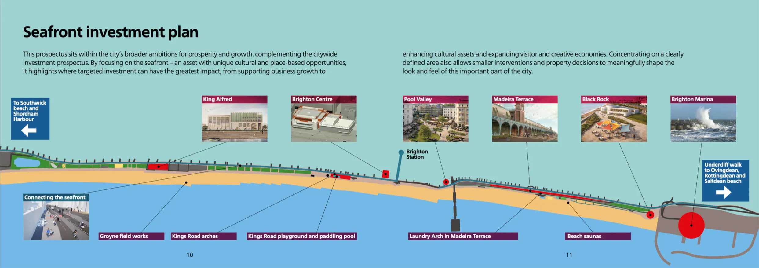 Plans to connect the full 13 kilometre Brighton and Hove seafront corridor with improved active travel routes