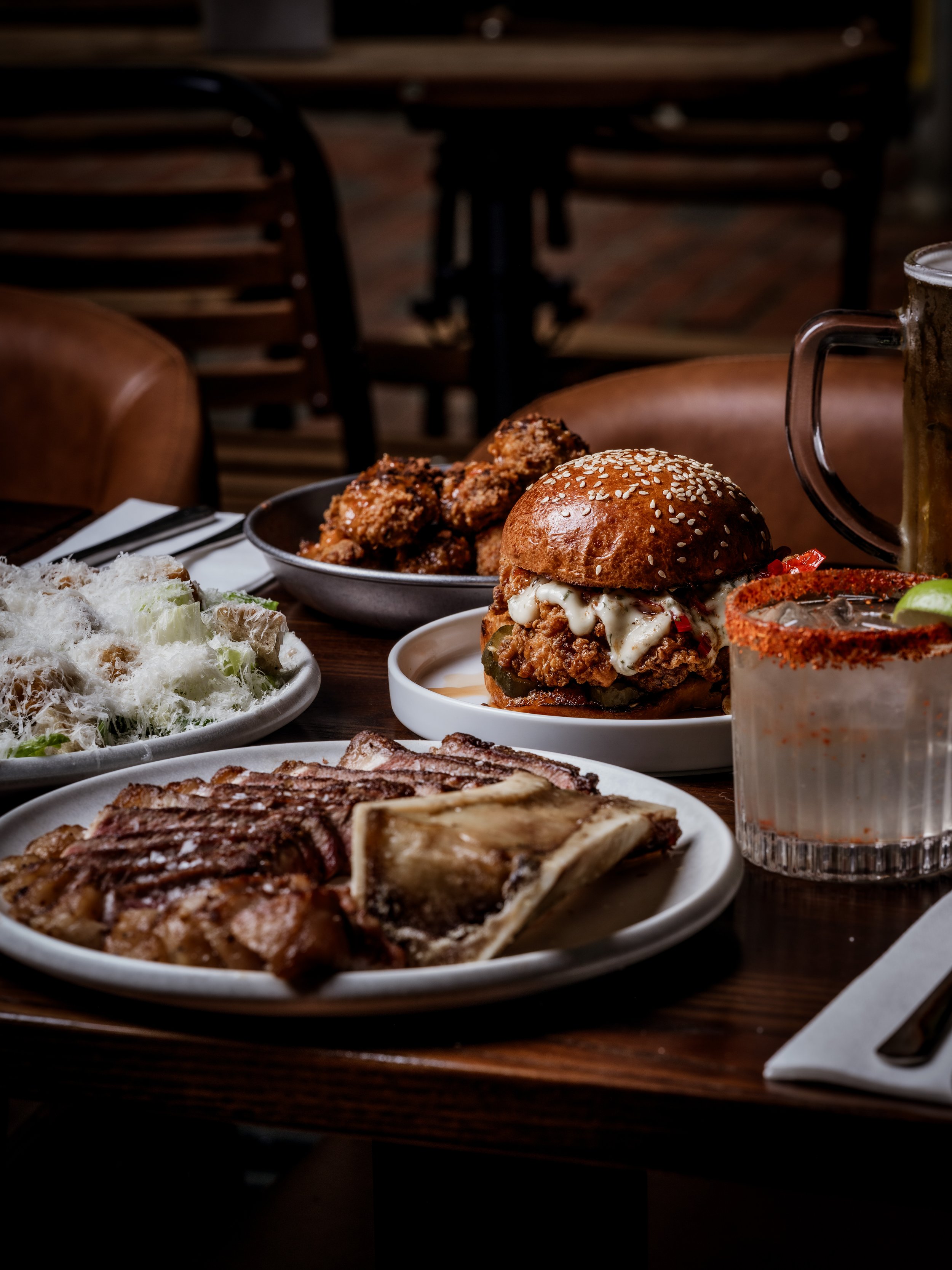A selection of Burger & Beyond burgers, steaks and side dishes. Photo: Burger & Beyond